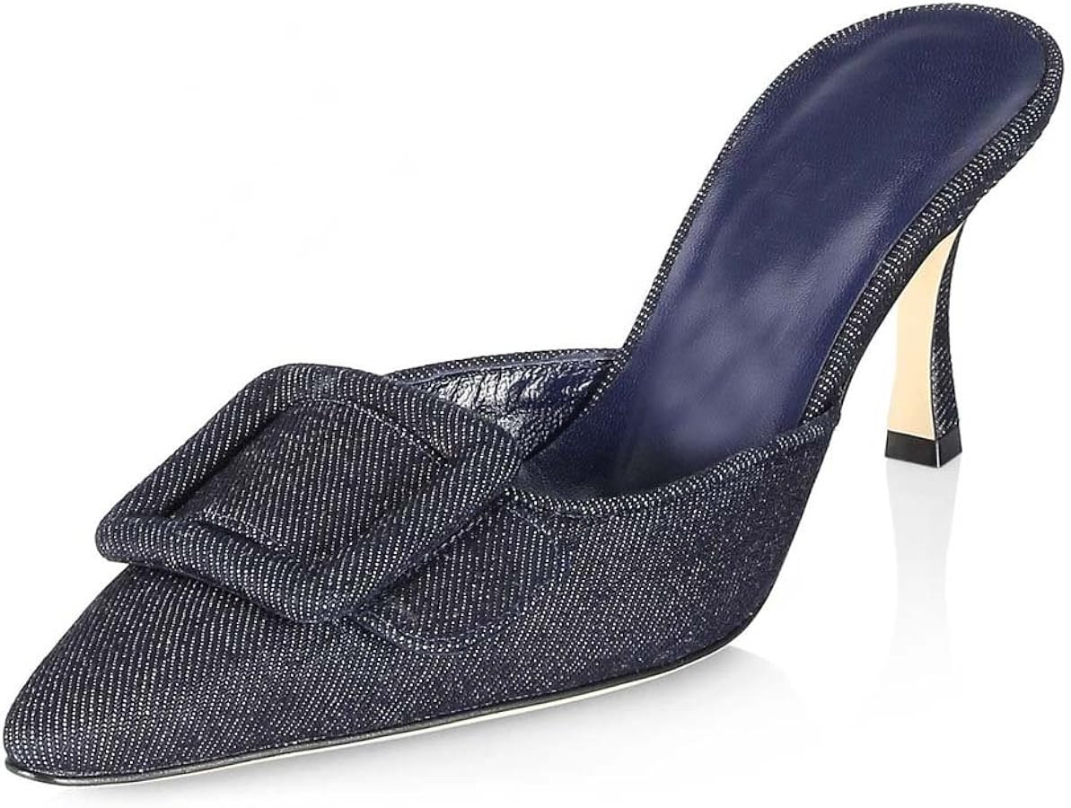 Divanne for Women Heeled Mules Slingback Pumps Mules Slides Dress Sandals | Amazon (US)