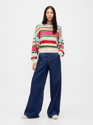 Fuzzy Oversized Crewneck Sweater | Gap (US)