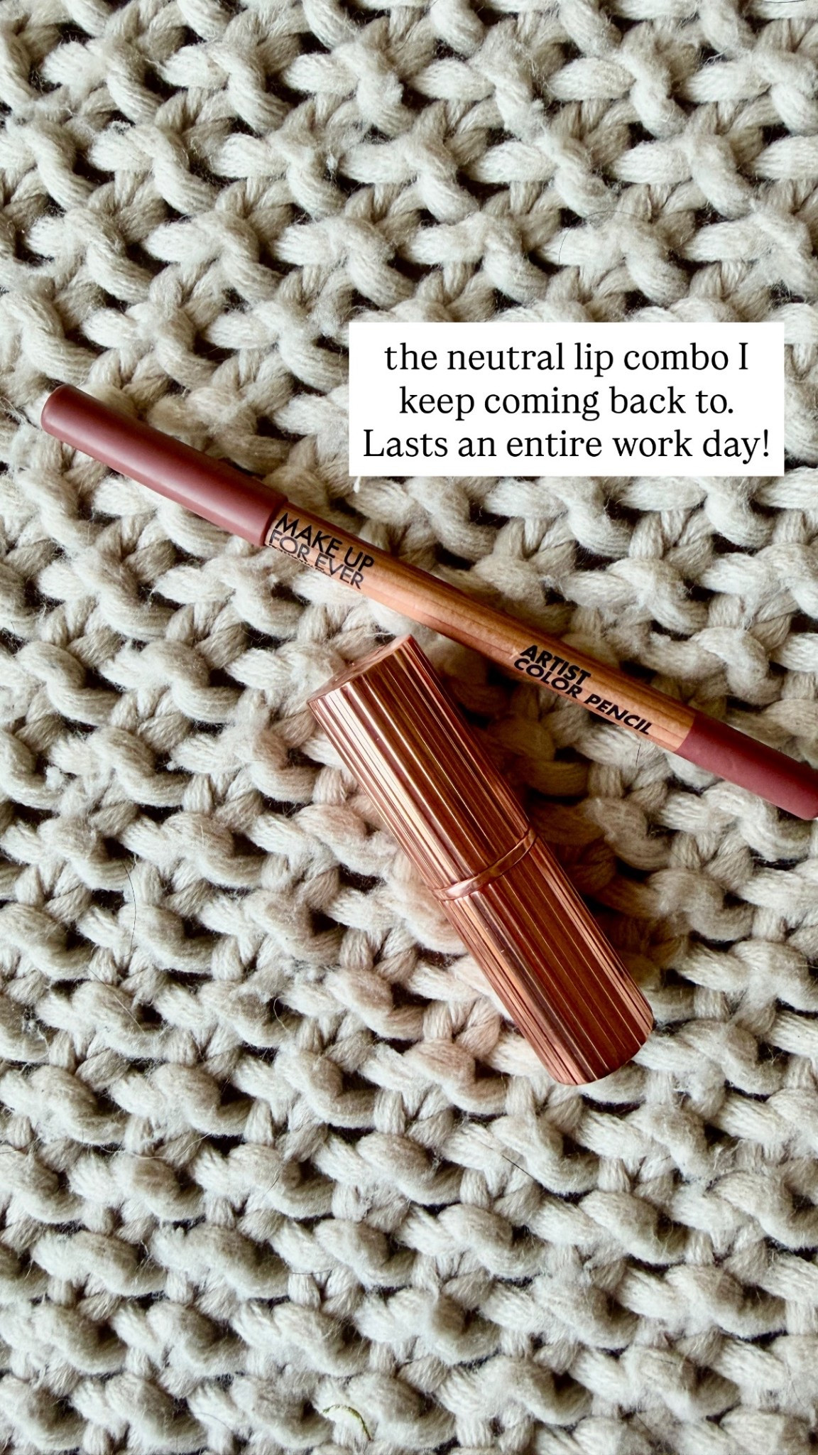 My favorite nude lip combo as a fair skinned gal.

Makeup Forever Artist Color Pencil in Wherever Walnut
Charlotte Tilbury lipstick in Pillow Talk fair

#LTKSaleAlert #LTKWorkwear #LTKMothersDay