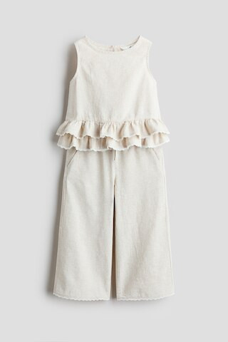 H & M - 2-Piece Linen-Blend Set - Light Beige | H&M (US + CA)