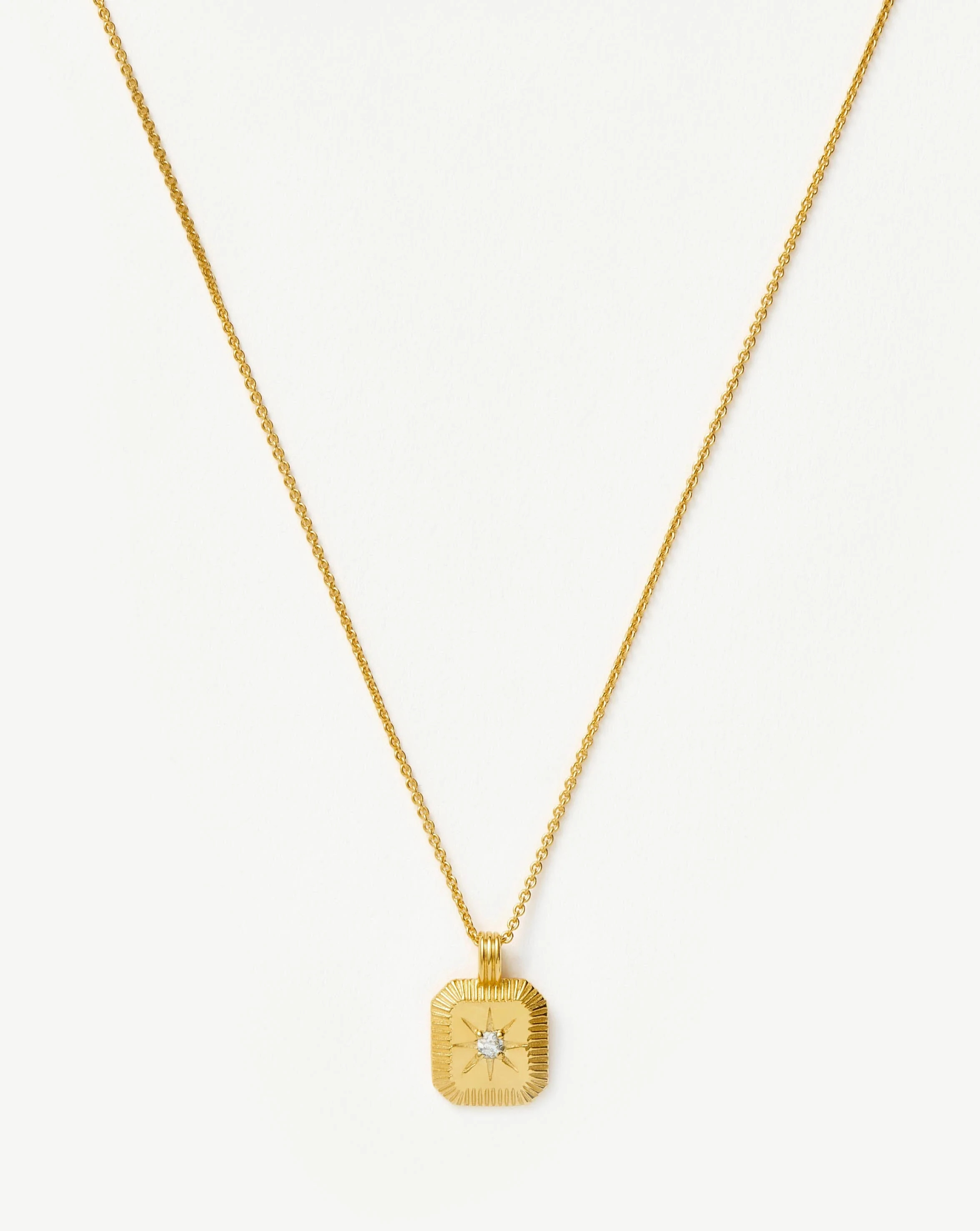 April Birthstone Pendant Necklace | 18k Gold Vermeil/Crystal | Missoma US