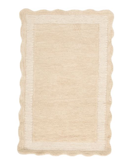 2x4 Wool Scalloped Area Rug | TJ Maxx