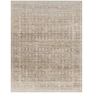 Becki Owens Margaret Taupe Damask 8 ft. x 10 ft. Machine-Washable Indoor/Outdoor Area Rug | The Home Depot