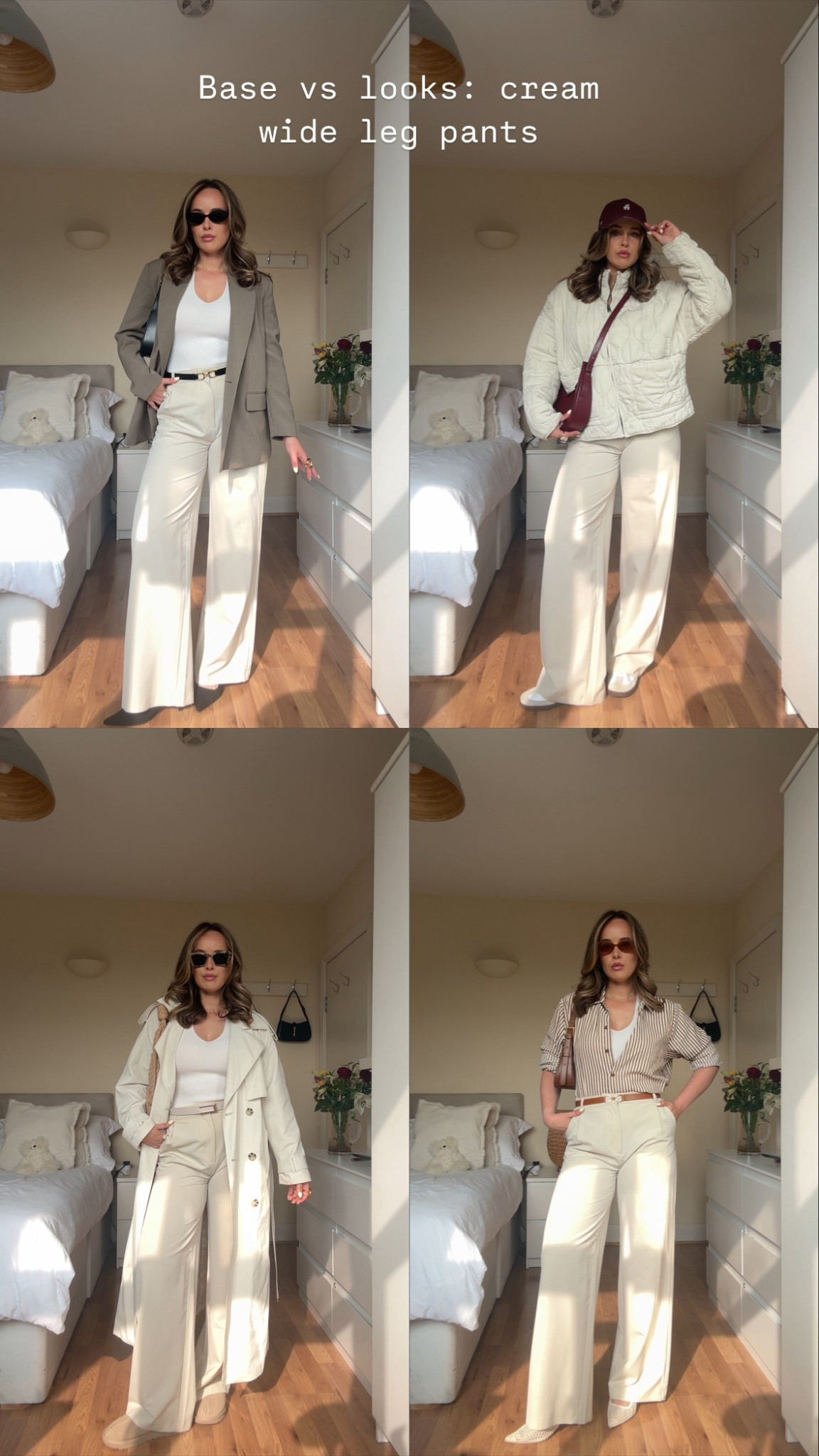 Base vs looks: cream wide leg trousers! #creamtrousers #springoutfits

#LTKspring #LTKsummer #LTKuk
