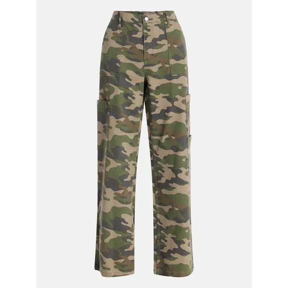 Hero image 4 of No Boundaries Wide Leg Cargo Pants, 31.5'' Inseam, Women's and Women's Plus XXS-4... | Walmart (US)