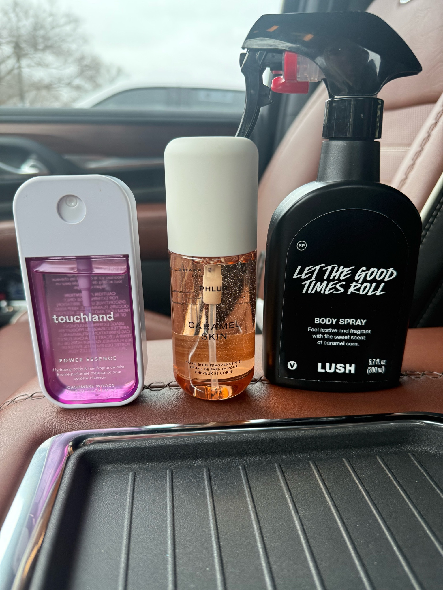 Current to die for scents I’m loving! Unfortunately I don’t have links for 
LUSH and Touchland. Full transparency, the Touchland body and hair fragrance popped up on IG and I bought directly through their site. Cashmere Woods is phenomenal. Highly recommend.