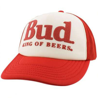 Budweiser Bud King Of Beers Logo Trucker Hat | SHEIN