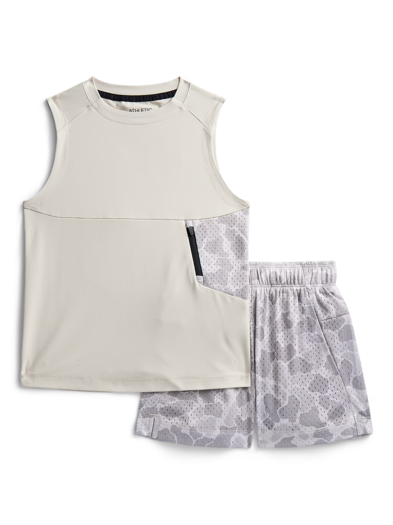 Athletic Works Boys Sleeveless Tank Top and Shorts Set, 2-Piece, Sizes 4-18 | Walmart (US)