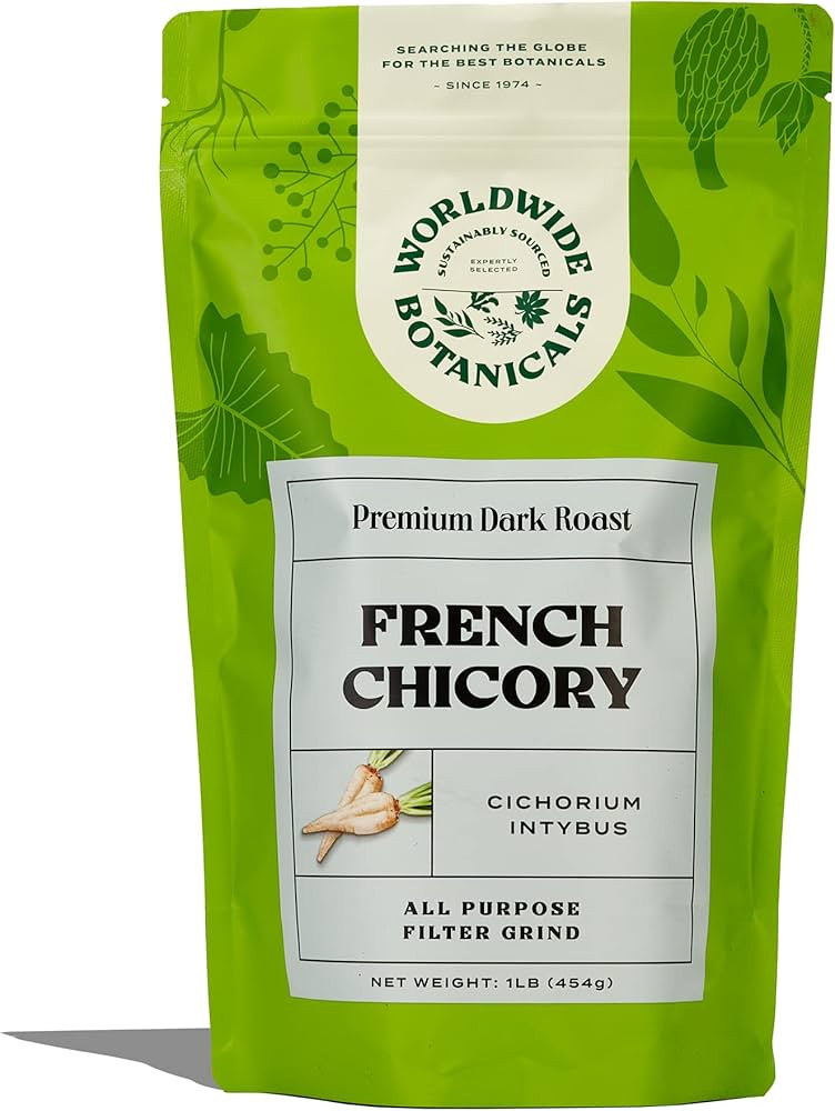 Worldwide Botanicals French Chicory Root - Dark Roast – Brew Like Coffee, Blend Roasted Chicory... | Amazon (US)