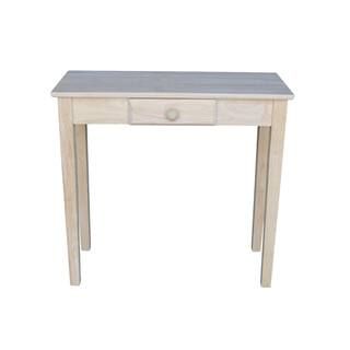 International Concepts 30 in. Unfinished Standard Square Wood Console Table with Drawers OT-3012 ... | The Home Depot