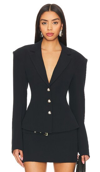 Hollis Blazer in Black | Revolve Clothing (Global)