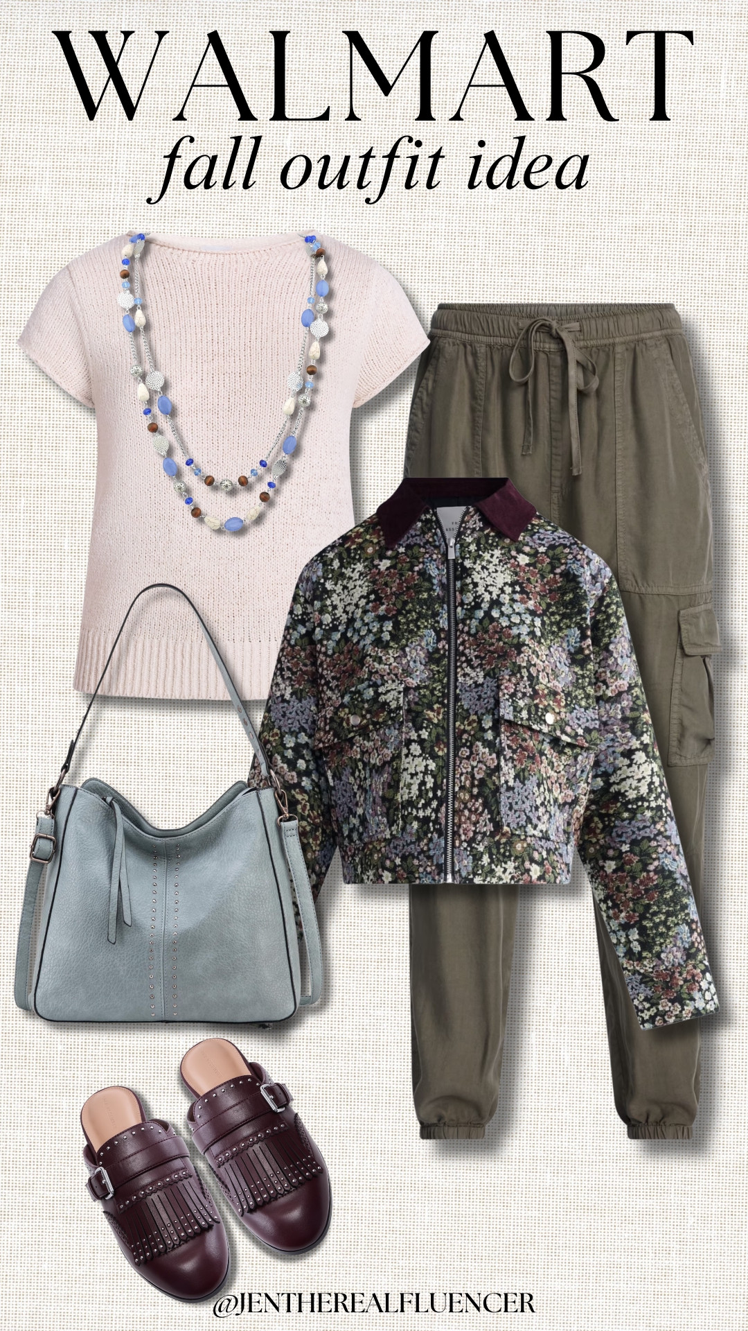 🍂Walmart Fall Outfit Idea🍂

BOCAR Diva-Blue Long Statement Necklace, SCENARIO Fruit Khaki Pullover Rollneck Lightweight Sweater (5 colors, sizes XS-4X), SCENARIO Heritage Olive Soft Fluid Cargo Joggers (28" inseam, 4 colors, sizes XS-XXXL), FREE ASSEMBLY Tapestry Jacquard Cropped Utility Jacket (sizes XS-4X), MONTANA WEST Light Blue Hobo Bag (24 color options), FREE ASSEMBLY Burgundy Studded Loafer Mules (2 colors, sizes 6-11) 

 #LTKSeasonal #LTKWorkwear #LTKTravel