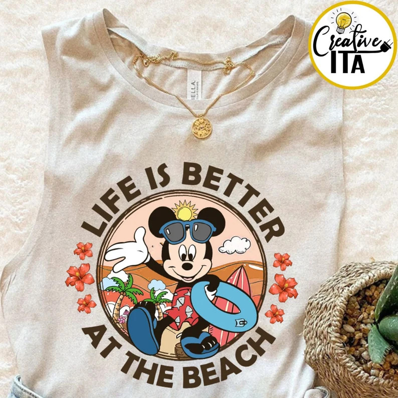 Mickey and Friends Disney Summer Shirt, Disney Life is Better at the Beach, Disney Family Summer ... | Etsy (US)