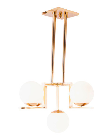 30x20in tanner metal glass chandelier | TJ Maxx