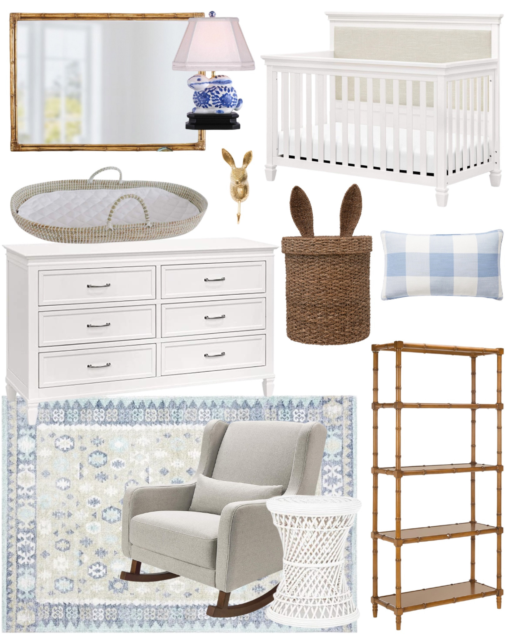 Blue and white nursery with bunny accents 

Baby Room Decor
Nursery Art
Crib Bedding
Nursery Art
Nursery Furniture
Gender-neutral nursery
Personalized Decor
Nursery Lighting
Nursery Shelves
Nursery Curtains
Nursery Storage

#LTKhome #LTKbump #LTKbaby