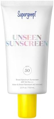 Supergoop! Unseen Sunscreen - SPF 50 - Clear & Invisible Face Sunscreen + Broad Spectrum + Makeup... | Amazon (US)