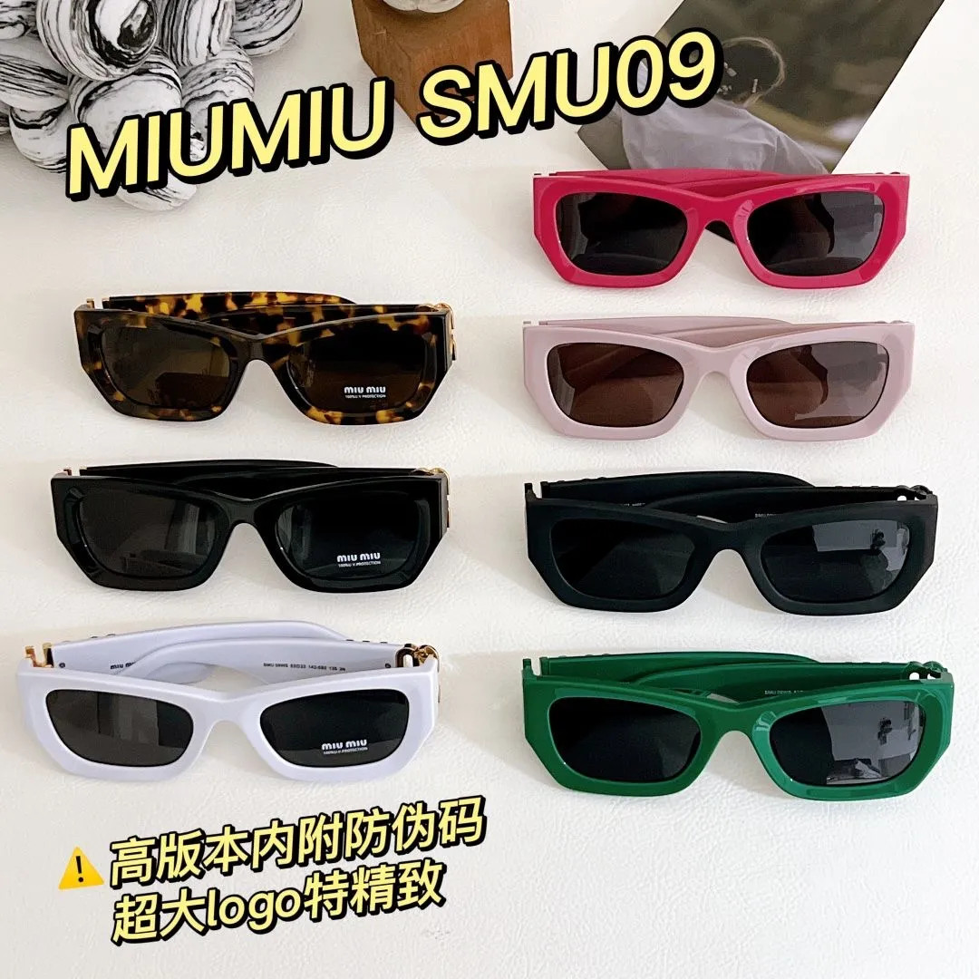Miu-miu letter sun glasses dupe preminum quality sunglasses fashion design 7 colors men women sun... | DHGate