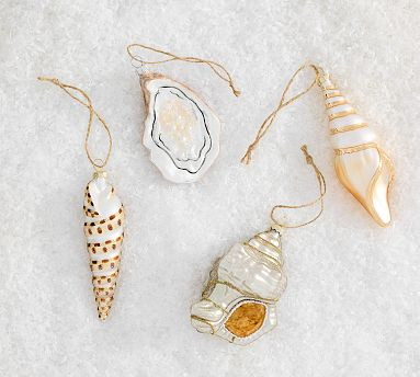 Coastal Seashell Ornaments - Set of 4 | Pottery Barn (US)