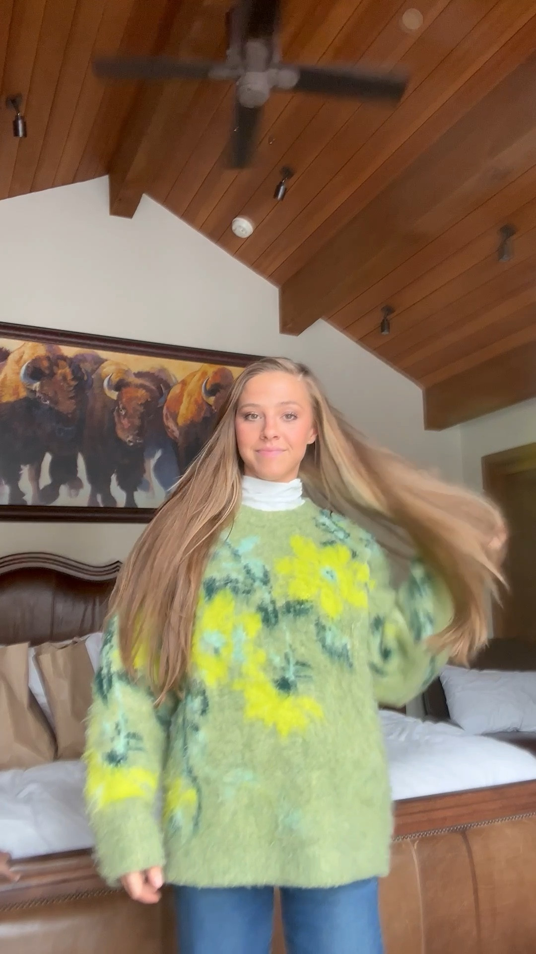 Obsessed with this sweater!!!! Oversized wearing size small so warm!!

#LTKFindsUnder100 #LTKHoliday #LTKootd