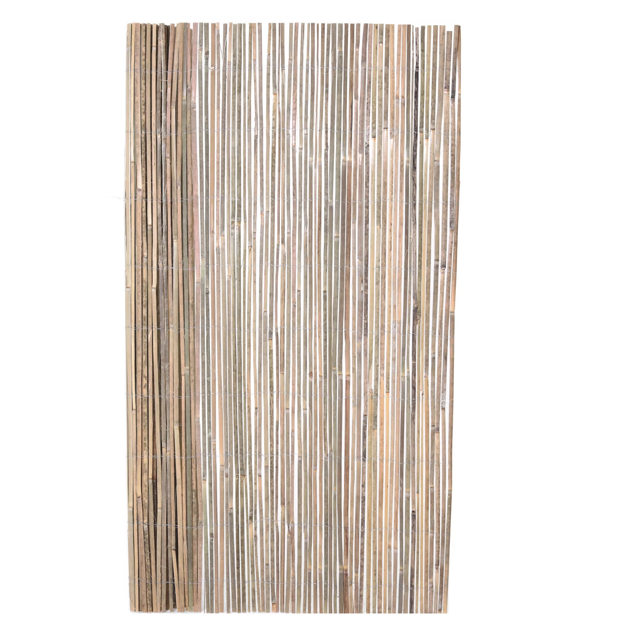 Backyard X-Scapes Split Bamboo Slats Screening Fencing Natural Raw Finish Bamboo Fence Roll 72 in... | Walmart (US)