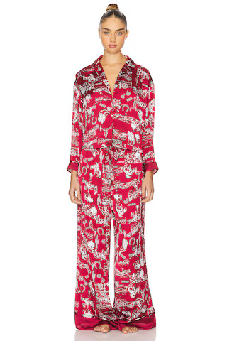 Free People x Intimately FP x REVOLVE Dreamy Days Pj Set In Terracotta Combo from Revolve.com | Revolve Clothing (Global)