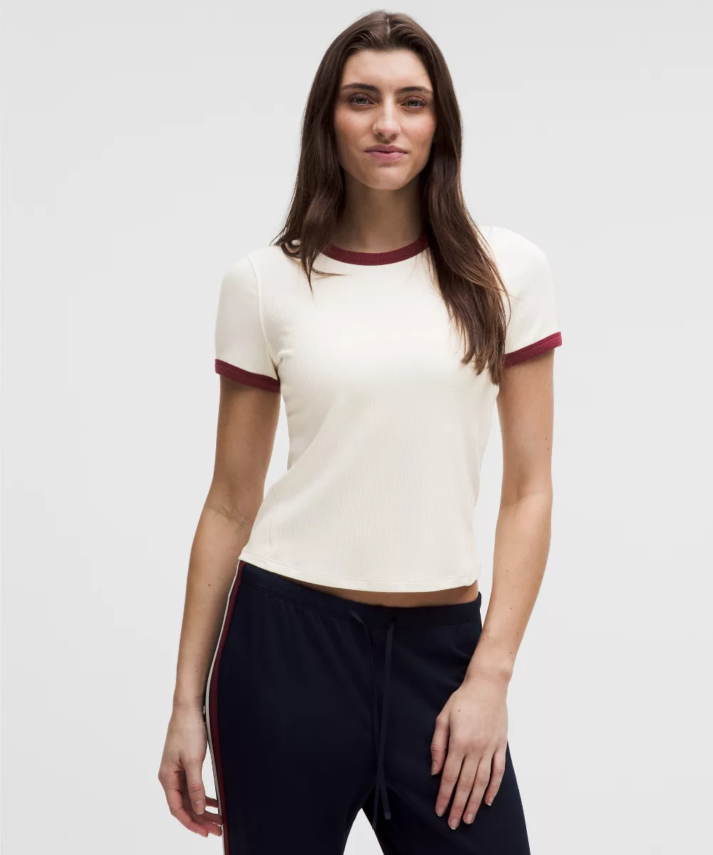 Hold Tight Micro-Rib Straight-Hem T-Shirt | lululemon (AU)