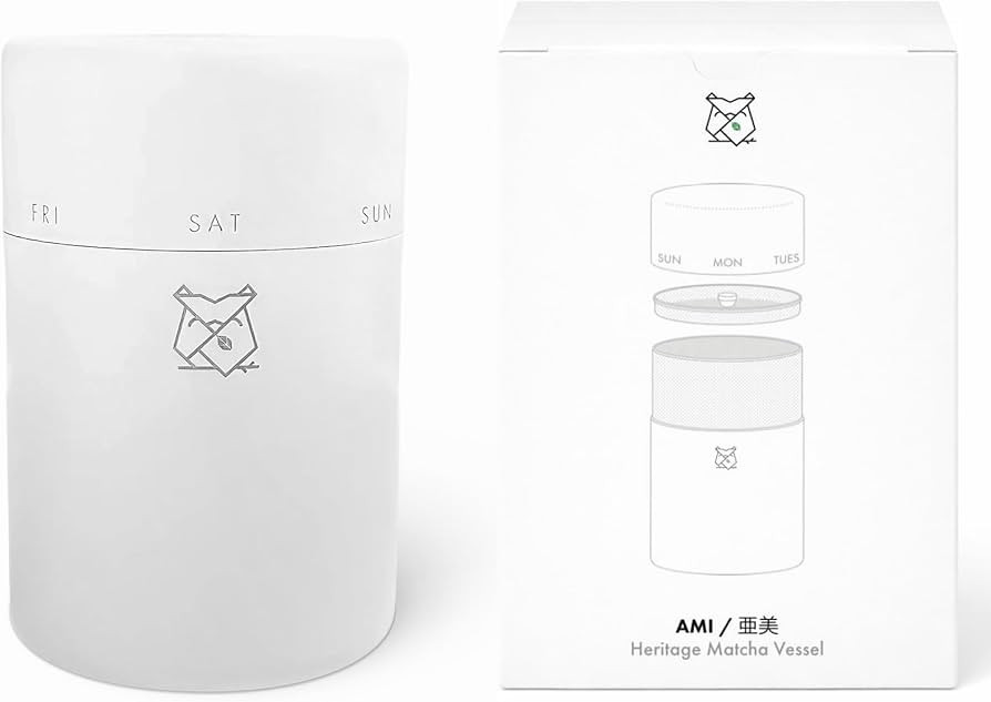 FKRŌ Ami Matcha Canister – Double-Seal Stainless Steel Tea & Coffee Storage Tin for Matcha Powder, Loose Tea & Spices | Amazon (US)