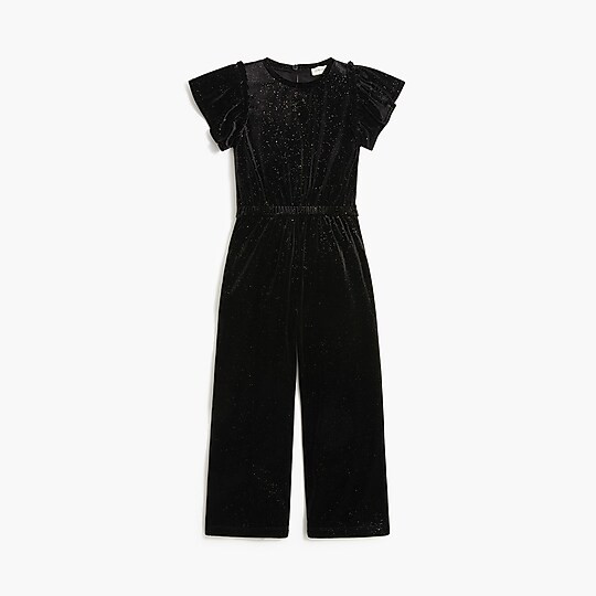 Girls' sparkly velvet jumpsuit | J.Crew Factory