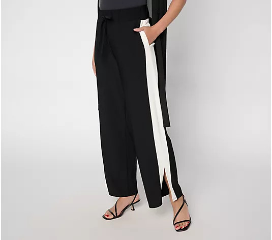Brandis Dress Out Loud Petite Discovery Knit Colorblock Pant - QVC.com | QVC