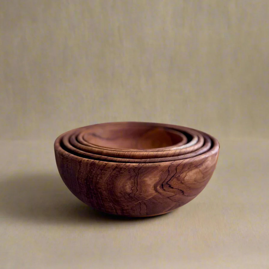 Teak Nesting Bowl Set | Cove Home