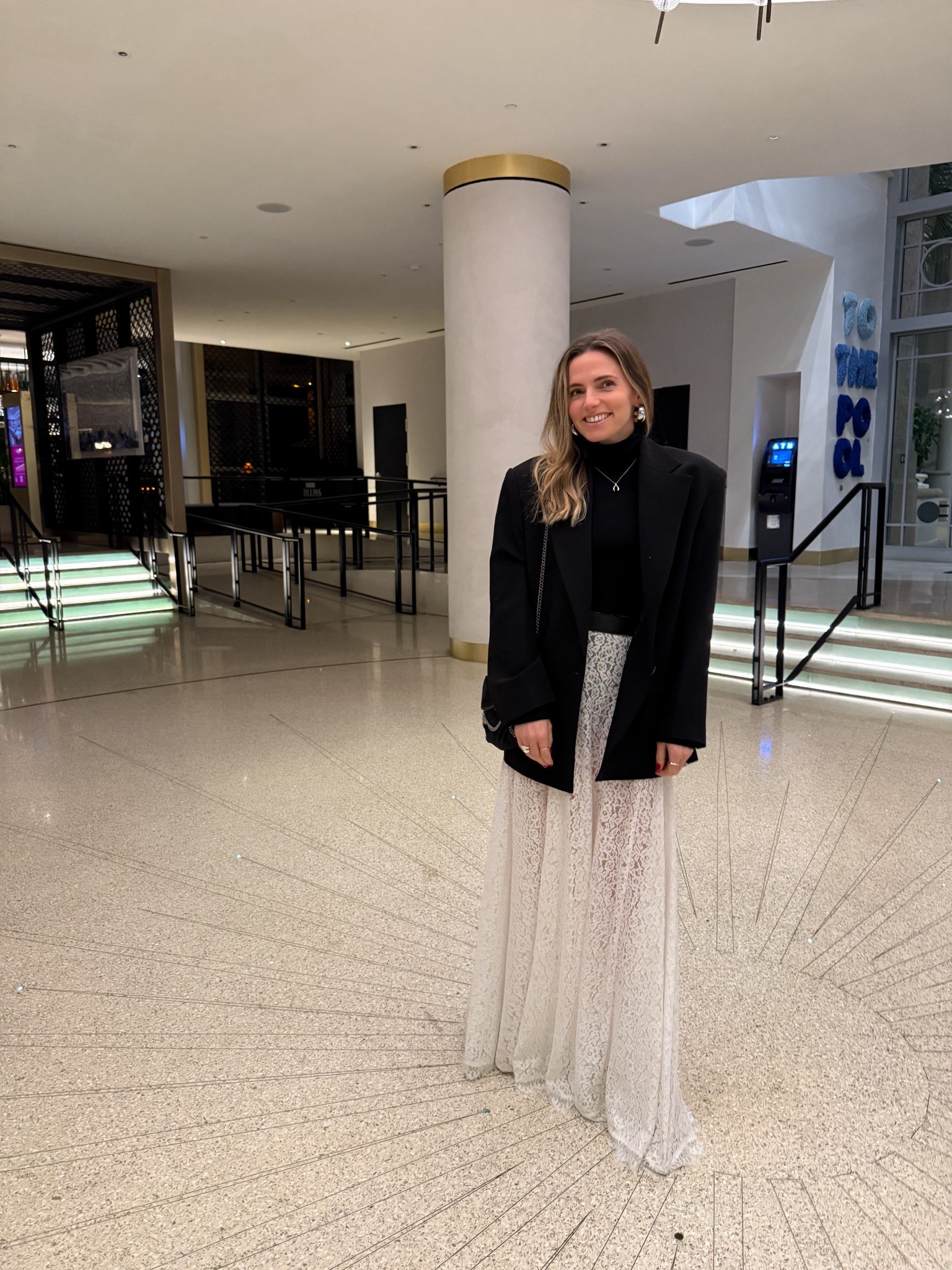 night 1 in Miami -and it feels like winter so I had to bust out the turtleneck 🥶 absolutely obsessed with this sheer lace white skirt and can’t wait to style it up more. It’s so pretty! I’m wearing a size small but probably could have went to an XS- it’s a little big. 

#LTKSeasonal #LTKootd #LTKTravel