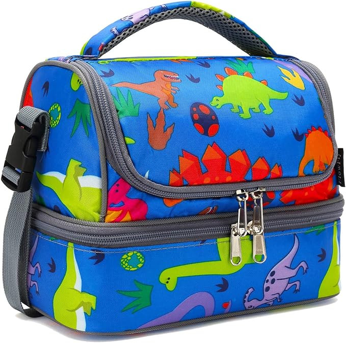 FlowFly Kids Double Decker Cooler Insulated Lunch Bag Large Tote for Boys, Girls, Men, Women, Wit... | Amazon (US)