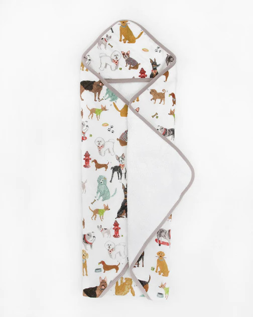 Infant Hooded Towel - Woof | Little Unicorn