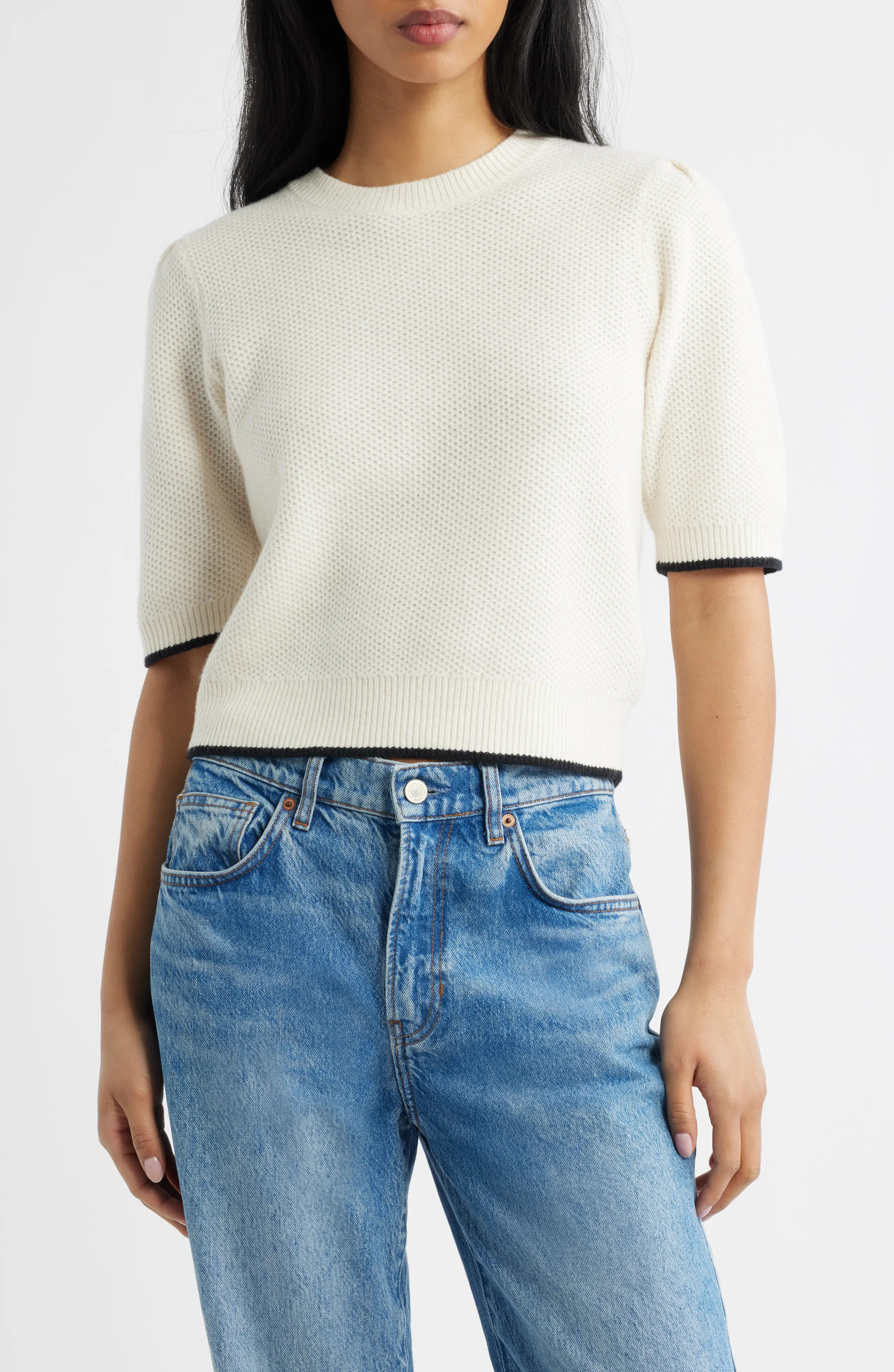 Puff Sleeve Textured Sweater (Women) | Nordstrom | Nordstrom