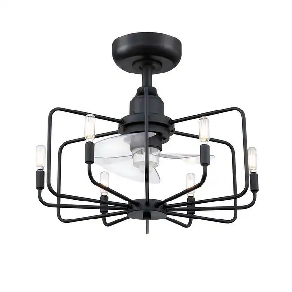Influencer 22 inch Indoor Ceiling Fan with Clear Blades and LED Light Kit - Black | Bed Bath & Beyond