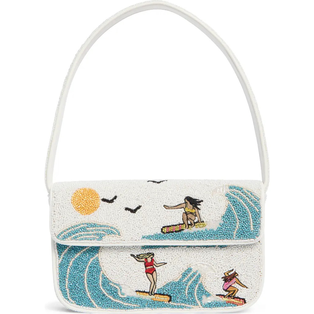 STAUD Tommy Beaded Shoulder Bag in Surf Babes at Nordstrom | Nordstrom