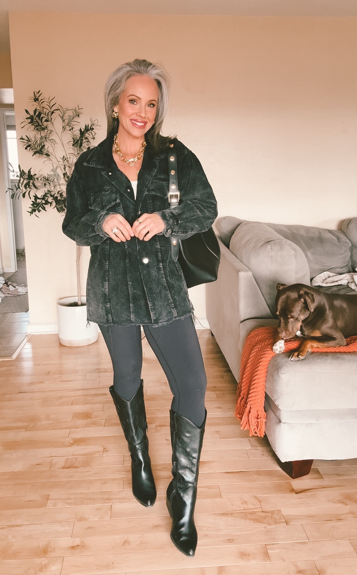 Oversized distressed corduroy top, can be paired with leggings or pants! I’m in a size small so it’s definitely oversized! Black Friday deal! #western #westernfashion #

#LTKFindsUnder50 #LTKOver40 #LTKootd