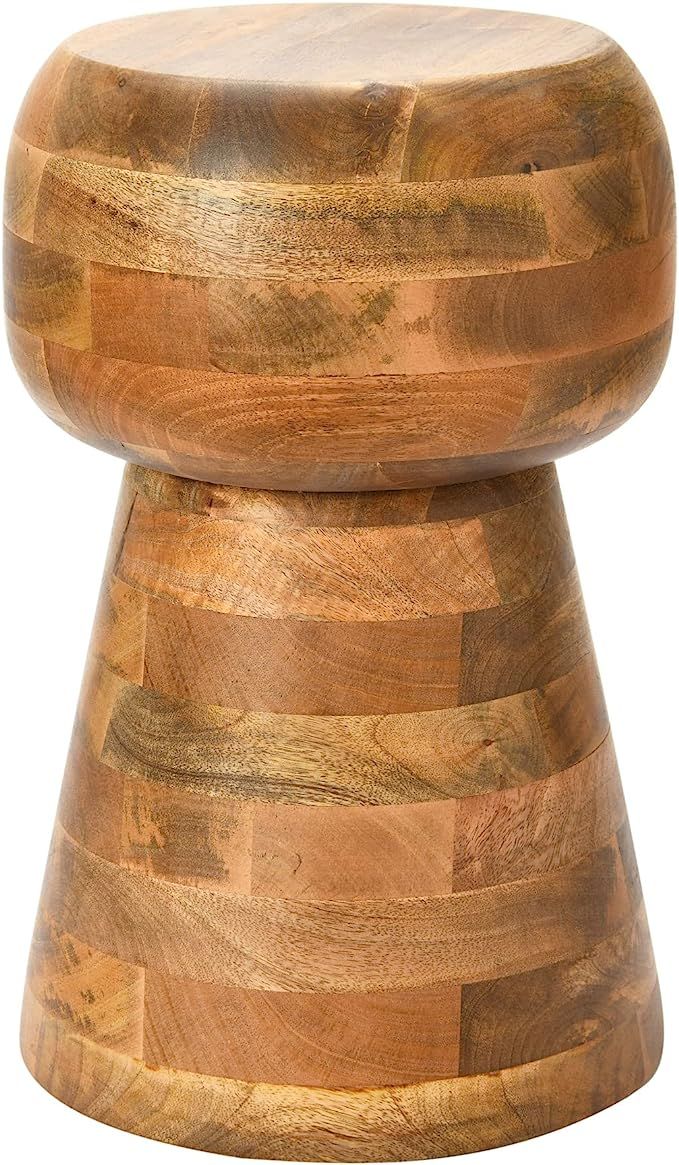 Main + Mesa Cuvee Wood Stool or End, Natural Accent Table | Amazon (US)