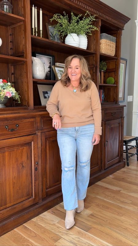 Cashmere under $100!

I wear the tan vneck like a tshirt. It feels lovely. Not itchy. I do size up to an XL 

The batwing is roomy!!!! I think up to a 16/18 could go this larger size. I can also wear the s/m. 

Lightwash jeans size 31
Black denim size 32
15% off denim at Avara with code NANETTE15 good 1x every season  

#LTKSeasonal #LTKfindsunder100 #LTKmidsize