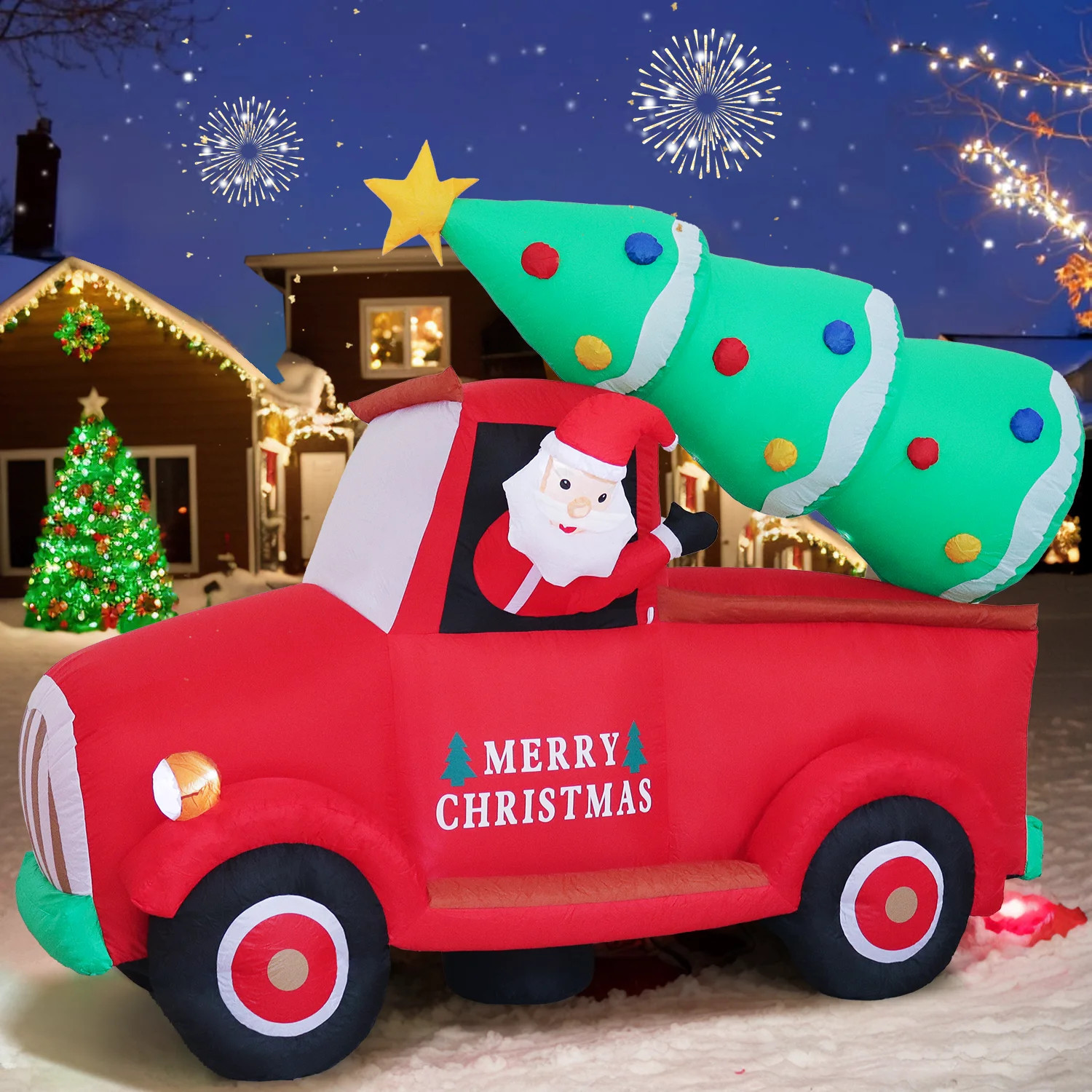 Inadays Christmas Inflatables Christmas Outdoor Decor Christmas Inflatable Decorations Santa Red ... | Walmart (US)