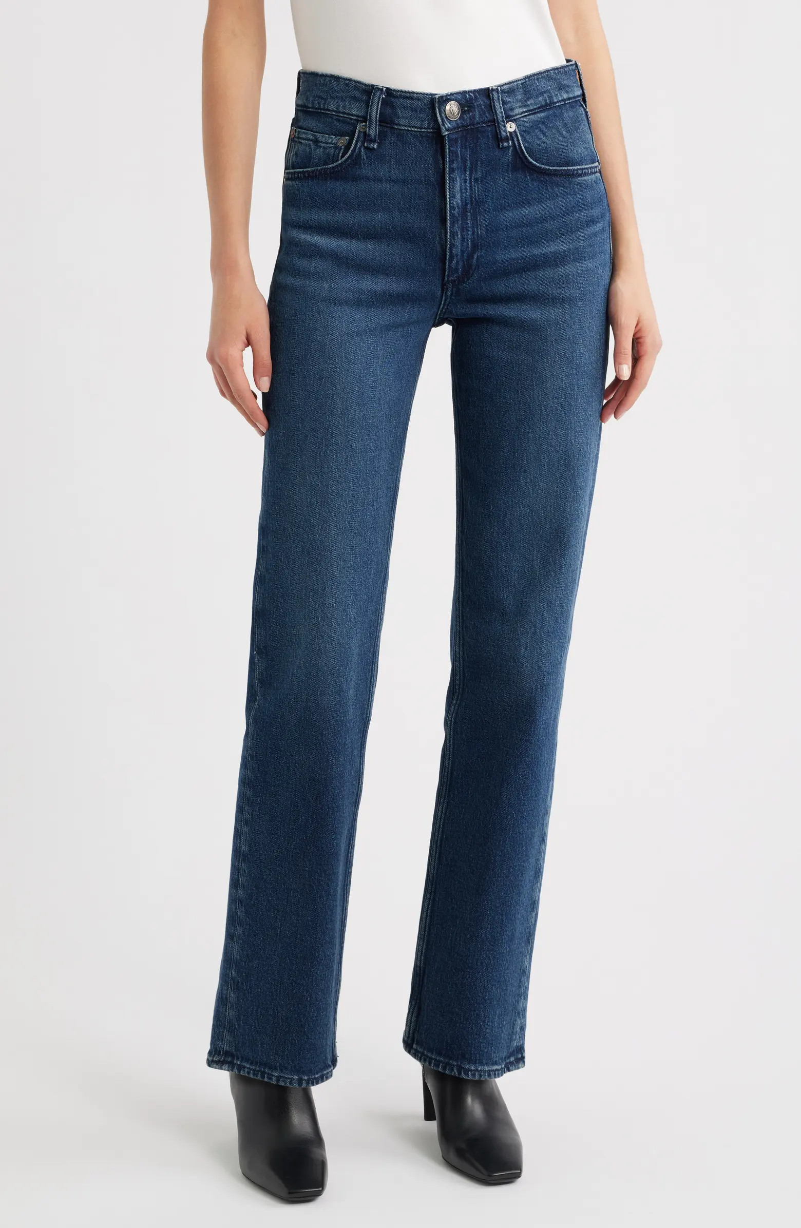 Harlow Mid Rise Straight Leg Jeans | Nordstrom