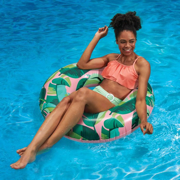 Bluescape Pink Tropical Inflatable Swim Tube Pool Float, For Kids, Age 9 & up, Unisex | Walmart (US)