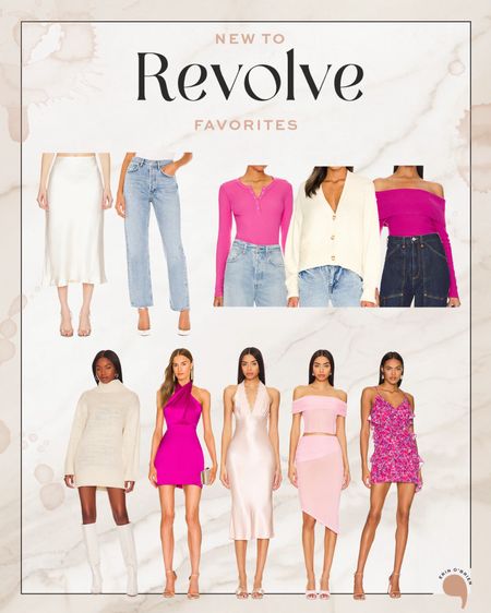 New to Revolve favorites 🩷 pink dresses, cute skirts, jeans, sweaters and everyday tops