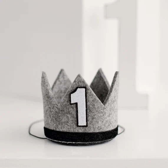 1st Birthday Boy Grey Hat Crown | Etsy | Etsy (US)