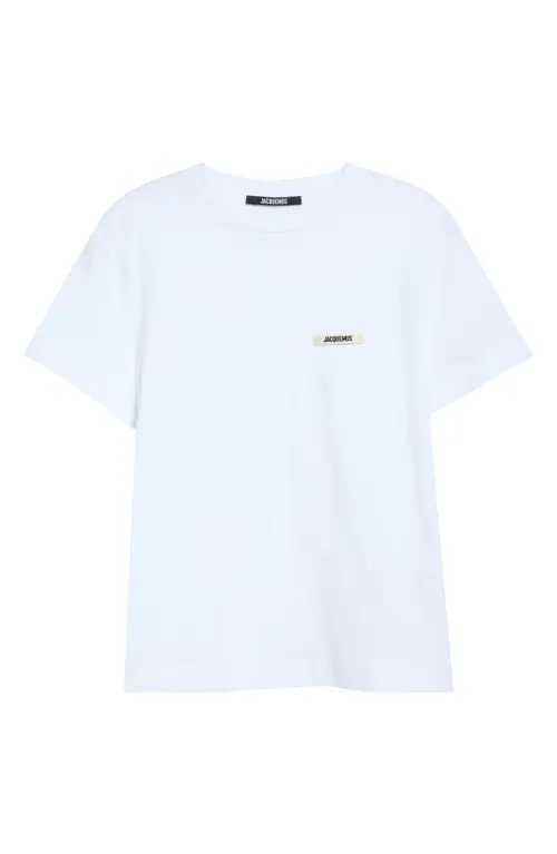 Jacquemus Le T-Shirt Gros Grain T-Shirt in White at Nordstrom, Size Medium | Nordstrom