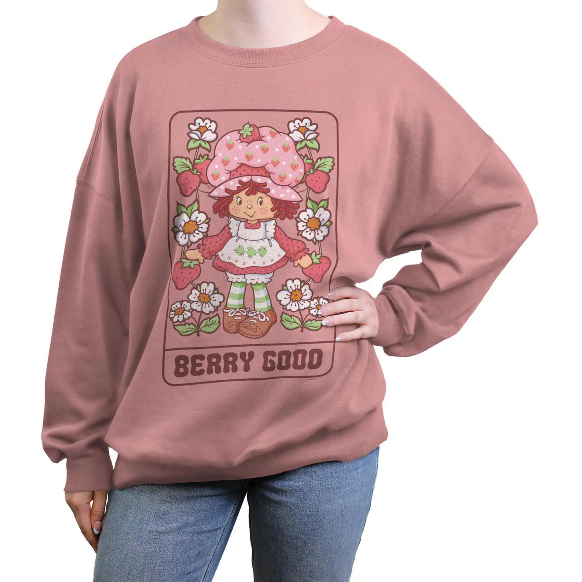 Juniors' Strawberry Shortcake Berry Good Card Oversized Graphic Pullover | Kohl's