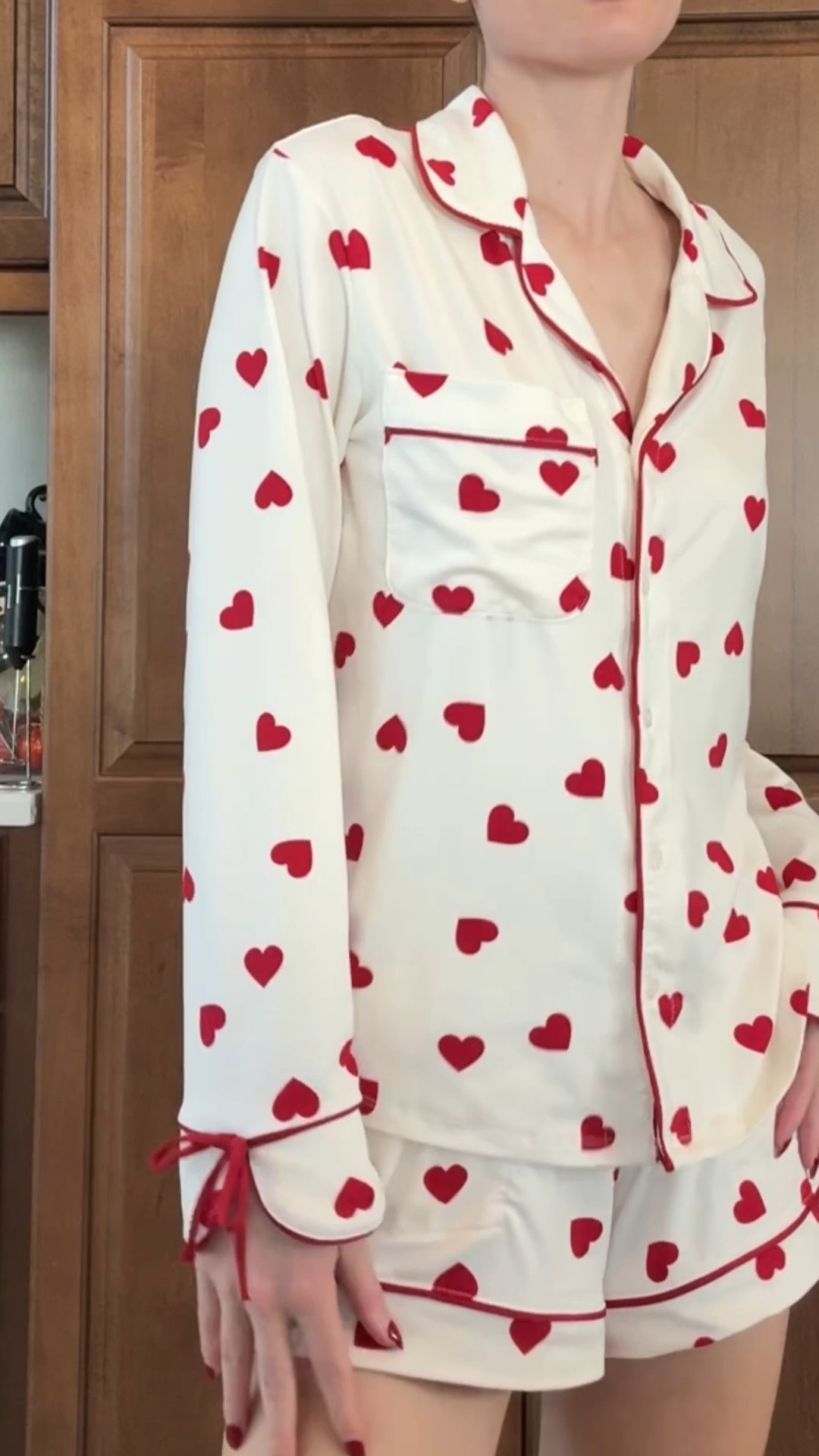 heart pajamas under $50! 
♥️♥️♥️

#LTKgrwm #LTKValentine #LTKmorningroutine