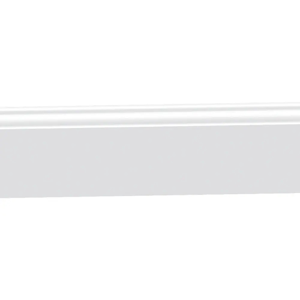 Royal Building Products 7/16-in x 3-1/4-in x 8-ft Colonial Unfinished PVC 5523 Baseboard Moulding one_size in White | 5074439 | Lowe's