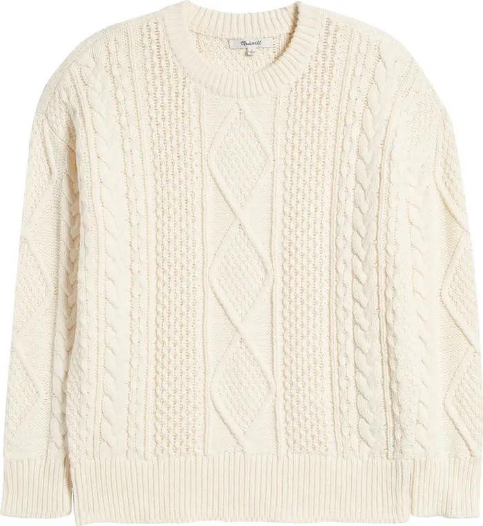 Cable Stitch Crewneck Sweater | Nordstrom
