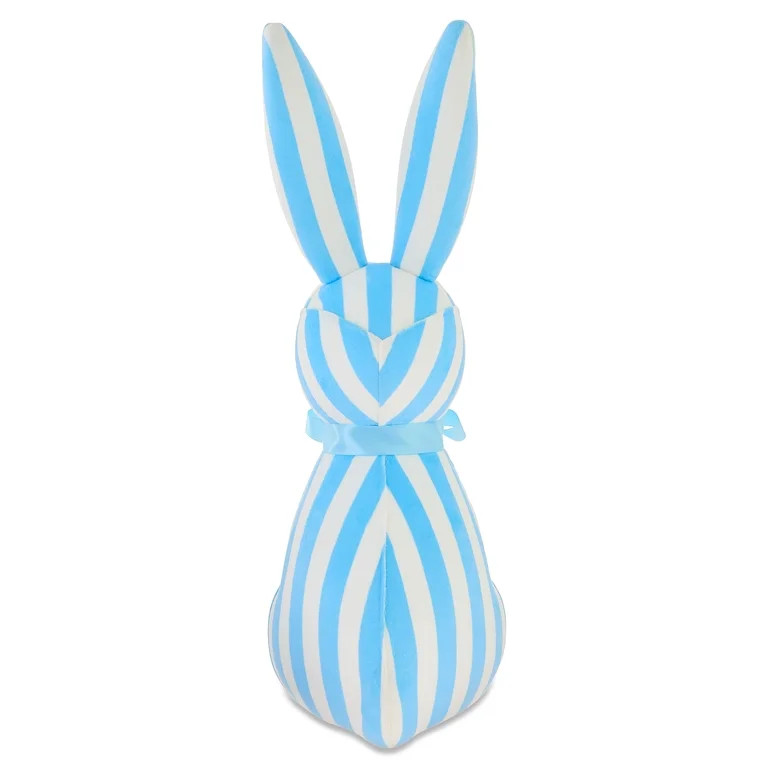 Striped Bunny Tabletop Decoration, Blue and White, 16", Easter by Way To Celebrate | Walmart (US)